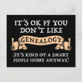 Het is oké als je niet van genealogie houdt briefkaart (Voorkant)