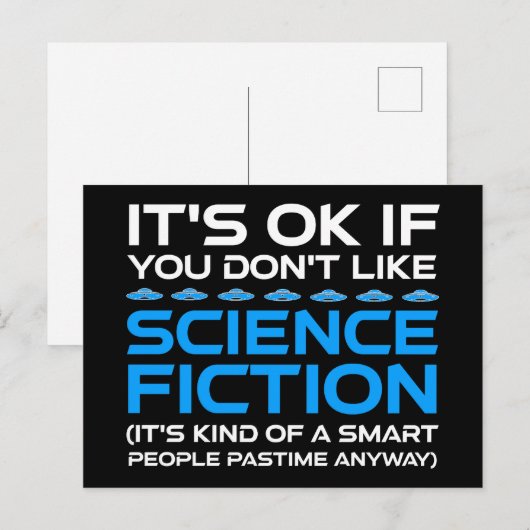 Het is oké als je niet van sciencefiction houdt briefkaart (Voorkant / Achterkant)