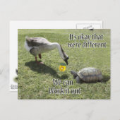 Het is oké dat we anders zijn, we kunnen het uitwe briefkaart (Voorkant / Achterkant)