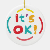 Het is oké! keramisch ornament (Achterkant)