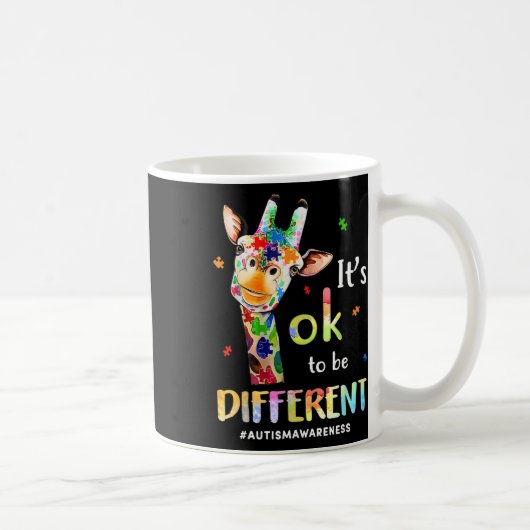 Het is oké om anders Giraffe puzzel autisme AWA zi Koffiemok (Rechts)