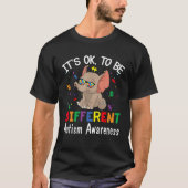 Het is oké om anders olifant puzzel autisme weg te t-shirt (Voorkant)