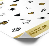 Het is oké om anders te zijn, Autism Awareness Gol Poster (Hoek)