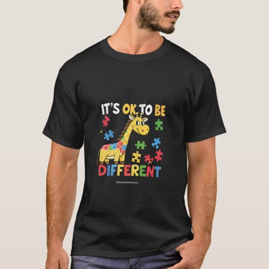 Het is oké om anders te zijn Autisme bewustzijn Gi T-shirt (Voorkant)