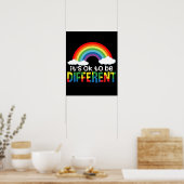 Het Is Oké Om Anders Te Zijn Autisme Bewustzijn Poster (Keuken)