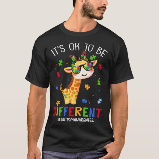 Het is oké om anders te zijn Autisme bewustzijn Sc T-shirt (Voorkant)