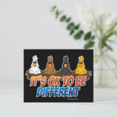 Het is oké om anders te zijn briefkaart (Staand voorkant)