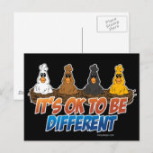 Het is oké om anders te zijn briefkaart (Voorkant / Achterkant)