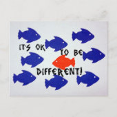 Het is oké om anders te zijn! briefkaart (Voorkant)