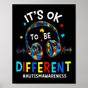 Het Is Oké Om Anders Te Zijn Cool Autisme Bewustzi Poster