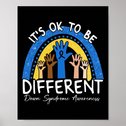 Het is oké om anders te zijn dan syndroombewustzij poster (Voorkant)