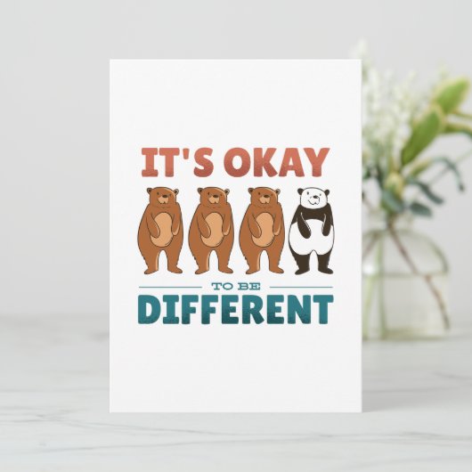 Het is oké om anders te zijn kaart (Staand voorkant)