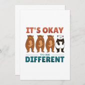 Het is oké om anders te zijn kaart (Voorkant / Achterkant)