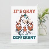 Het is oké om anders te zijn kaart (Staand voorkant)