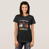 Het Is Oké Om Anders Te Zijn Schattige Puzzel Kip T-shirt (Voorkant volledig)