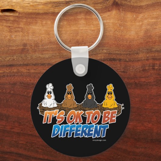 Het is oké om anders te zijn sleutelhanger (Voorkant)
