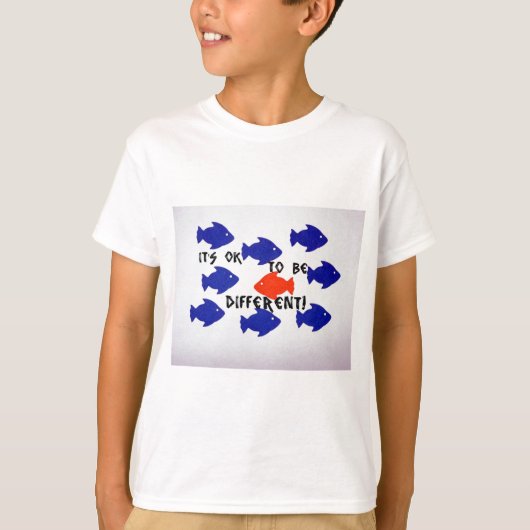 Het is oké om anders te zijn! t-shirt (Voorkant)