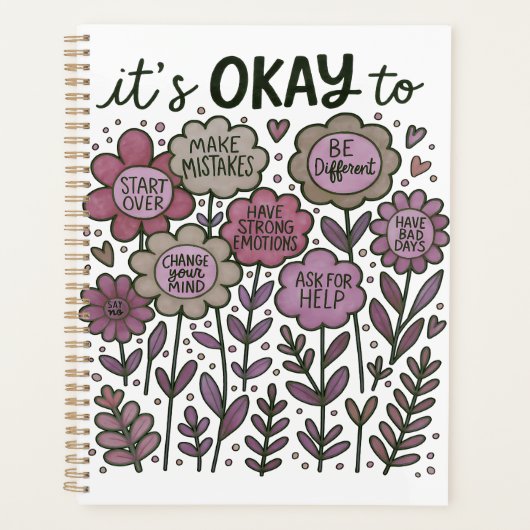 Het Is Oké Om Boho Bloemig Te Zijn Planner (Voorkant)
