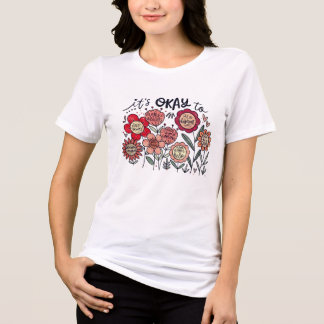Het is oké om boho geestelijke gezondheidsbewustzi Tri-Blend shirt