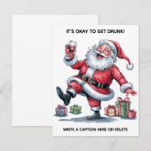 Het Is Oké Om Dronken Te Worden™ Platte Notitiekaa Notitiekaartje (Voorkant / Achterkant)