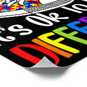 Het is oké om een ander autisme bewustzijn te zijn poster (Hoek)