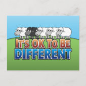Het is oké om een ander BLACK SHEEP te zijn Briefkaart (Voorkant)