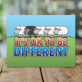 Het is oké om een ander BLACK SHEEP te zijn Briefkaart