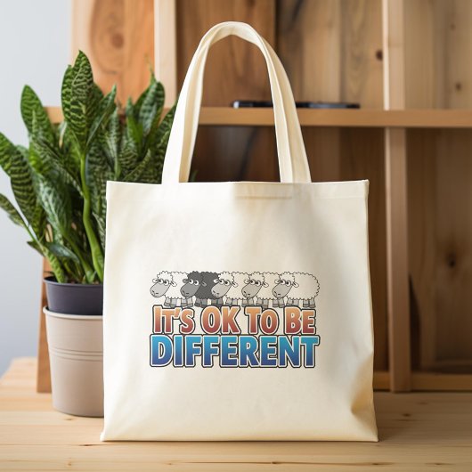 Het is oké om een ander BLACK SHEEP te zijn Tote Bag