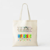 Het is oké om een ander Cute Elephant Autism-bewus Tote Bag (Achterkant)