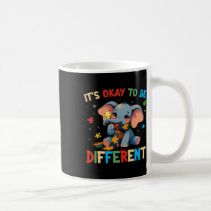 Het is oké om een ander Elephant Autisme bewustzij Koffiemok