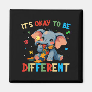 Het is oké om een ander Elephant Autisme bewustzij Magneet