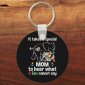 Het is oké om een ander rendierkerstautisme te zij sleutelhanger (Voorkant)