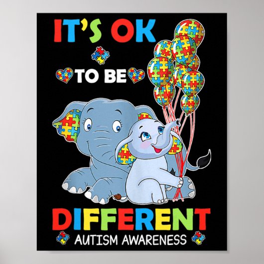 Het is oké om een andere acceptatie van Autisme te Poster (Voorkant)
