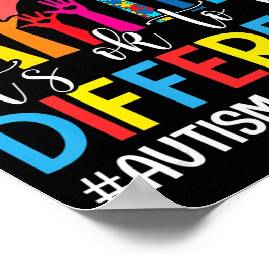 Het is oké om een andere Autism Awareness Leopard Poster (Hoek)