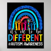 Het is oké om een andere Autism Awareness Leopard Poster (Voorkant)