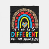 Het is oké om een andere Autisme Bewustmakingsdag  Fleece Deken (Voorkant)