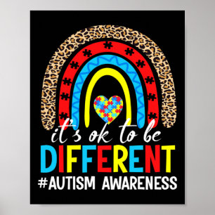 Het is oké om een andere Autisme Bewustmakingsdag Poster