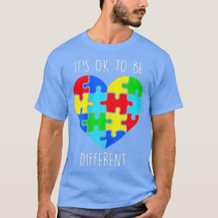 Het is oké om een andere autisme-regenboogautisme  t-shirt