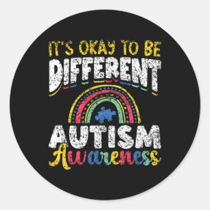 Het is oké om een andere autistische autist te zij ronde sticker