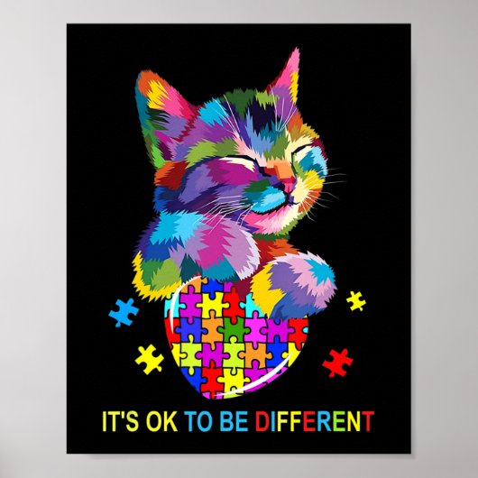 Het is oké om een andere Cat Autism-liefhebber te  Poster (Voorkant)