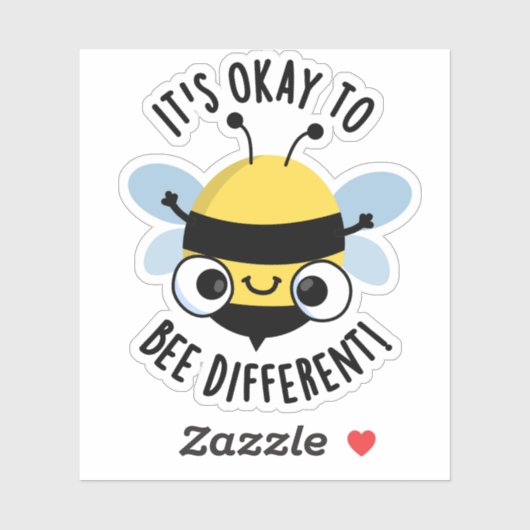 Het is oké om een andere grappige bug woordspeling sticker (Vel)