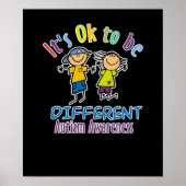 Het is oké om een andere maand van Autism Awarenes Poster (Voorkant)