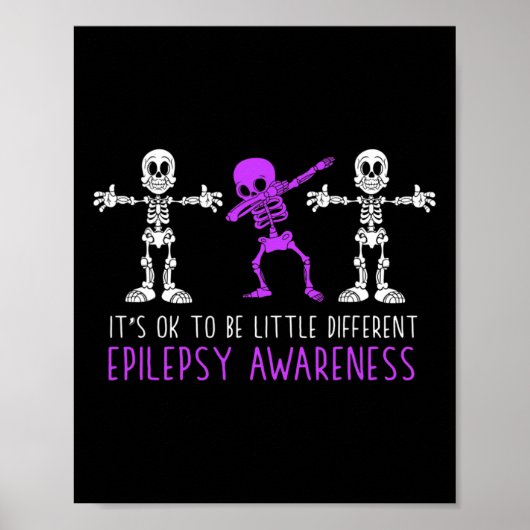 Het is oké om een beetje anders epilepsiebewustzij poster (Voorkant)