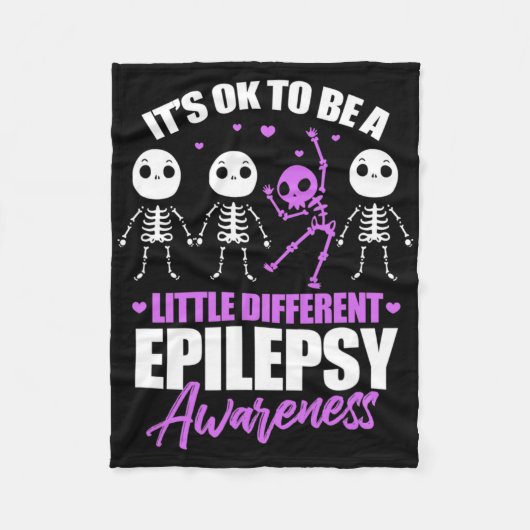Het is oké om een beetje anders te zijn Epilepsieb Fleece Deken (Voorkant)