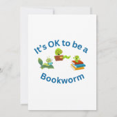 Het is oké om een boekenwurm te zijn kaart (Achterkant)