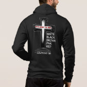 "Het is oké om elke kleur te zijn" Cross Hoodie (Achterkant)