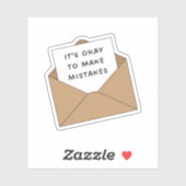 Het is oké om fouten te maken sticker (Vel)