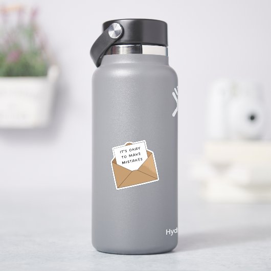 Het is oké om fouten te maken sticker (HydroFlask)