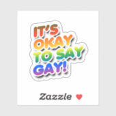 Het is oké om gay te zeggen sticker (Vel)