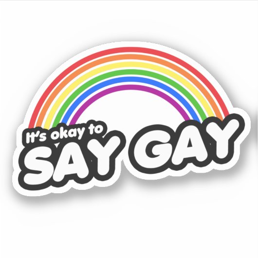 Het is oké om homo te zeggen sticker (Voorkant)